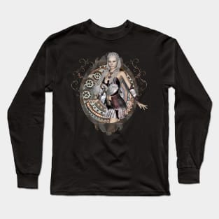 Wonderful steampunk lady Long Sleeve T-Shirt